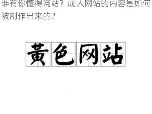 谁有你懂得网站？成人网站的内容是如何被制作出来的？