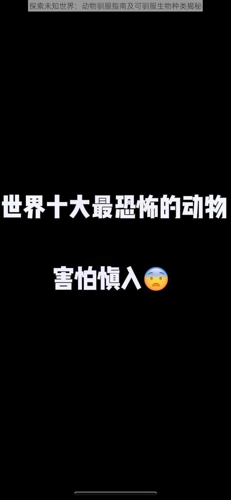 探索未知世界:动物驯服指南及可驯服生物种类揭秘
