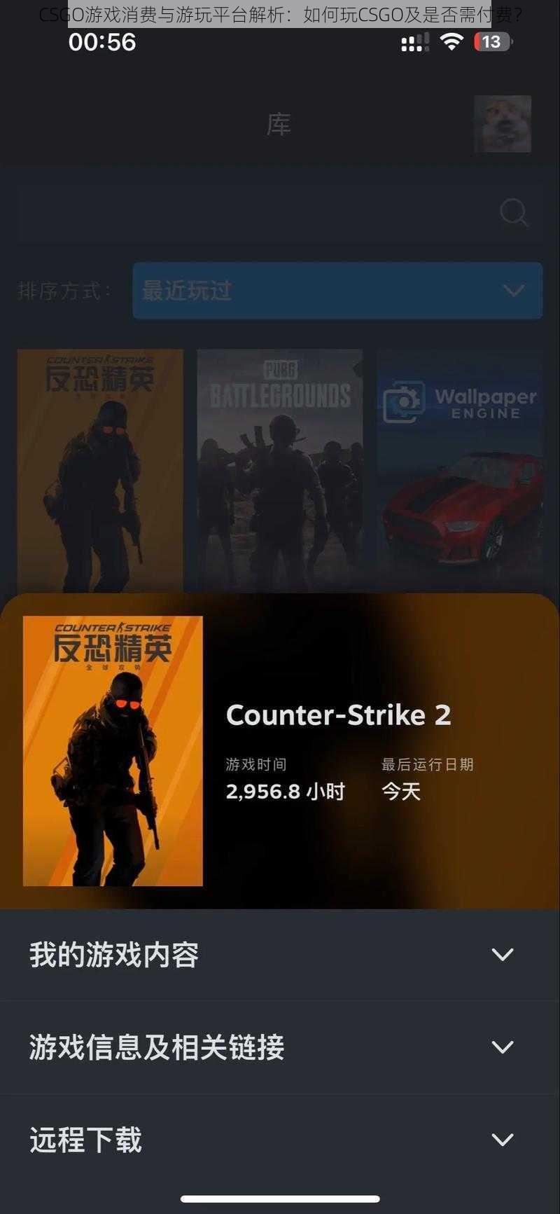 CSGO游戏消费与游玩平台解析：如何玩CSGO及是否需付费？