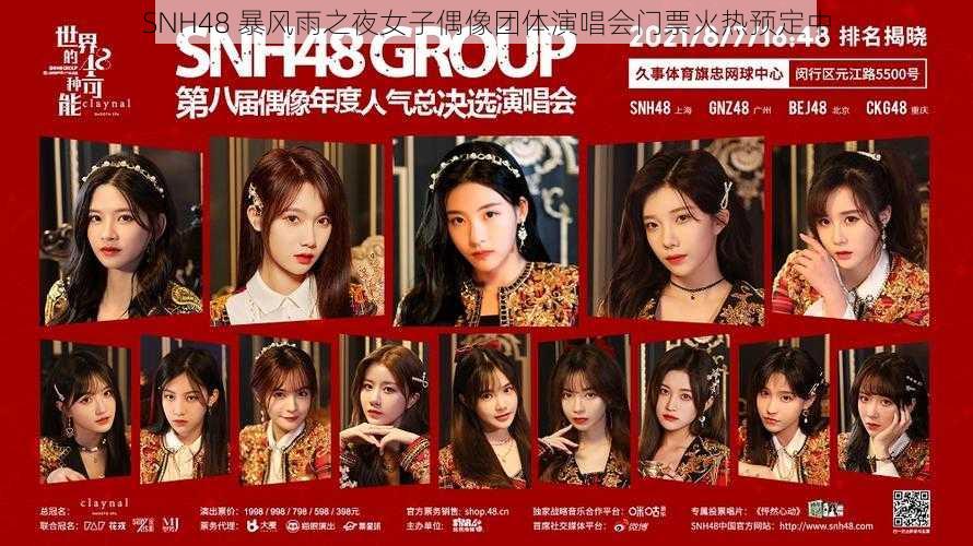 SNH48 暴风雨之夜女子偶像团体演唱会门票火热预定中