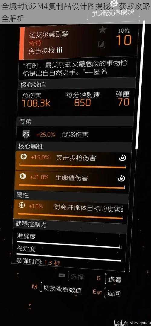 全境封锁2M4复制品设计图揭秘：获取攻略全解析