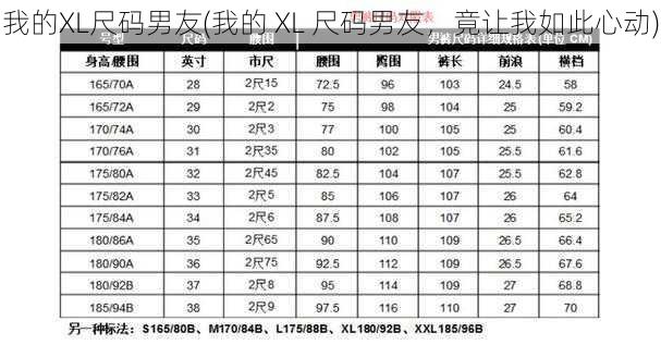 我的XL尺码男友(我的 XL 尺码男友，竟让我如此心动)