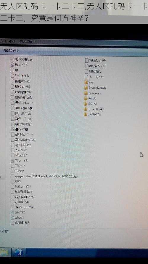 无人区乱码卡一卡二卡三,无人区乱码卡一卡二卡三，究竟是何方神圣？