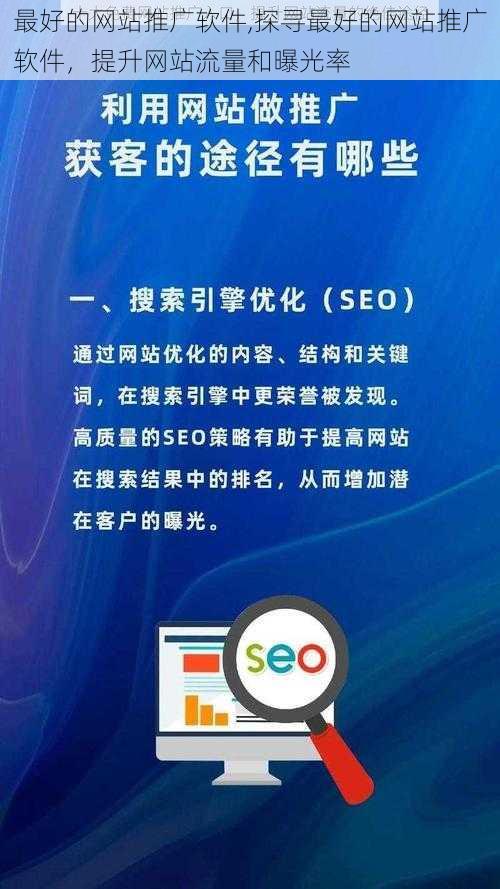 最好的网站推广软件,探寻最好的网站推广软件，提升网站流量和曝光率