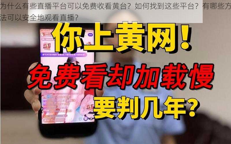 为什么有些直播平台可以免费收看黄台？如何找到这些平台？有哪些方法可以安全地观看直播？