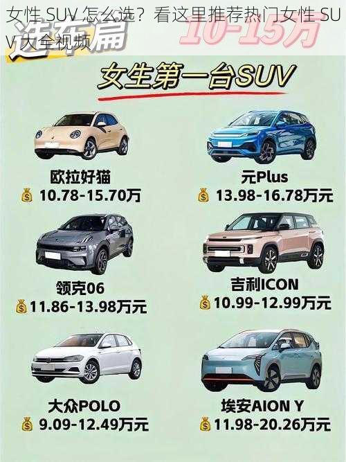 女性 SUV 怎么选？看这里推荐热门女性 SUV 大全视频