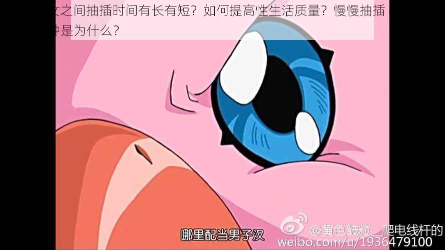 为什么男女之间抽插时间有长有短？如何提高性生活质量？慢慢抽插 6 分钟快快抽插 2 分钟是为什么？