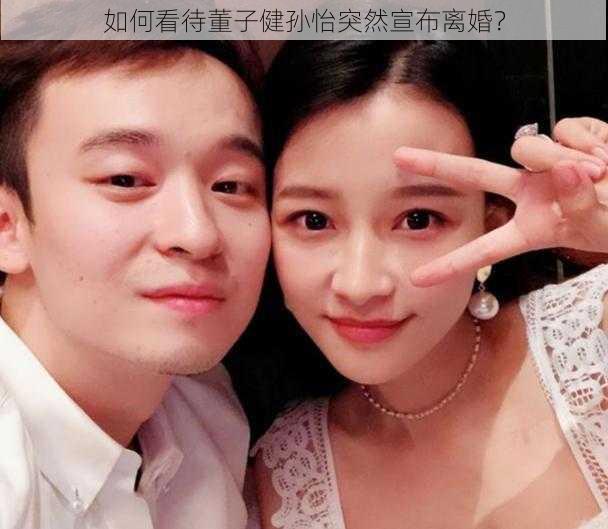 如何看待董子健孙怡突然宣布离婚？